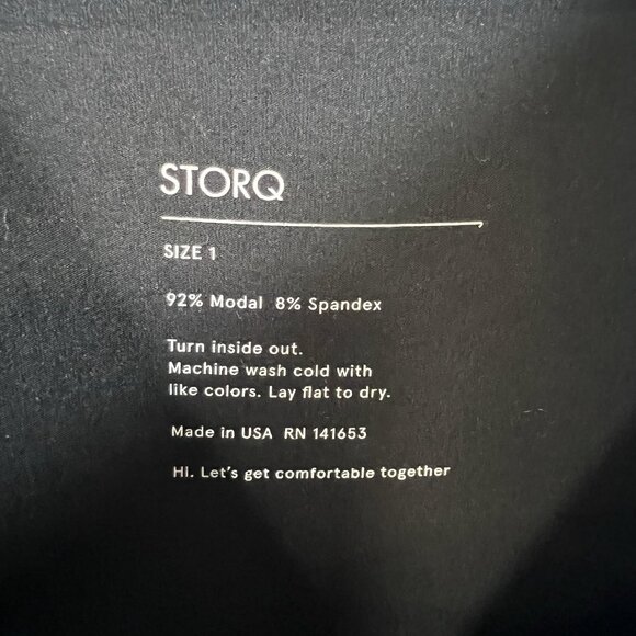 STORQ Maternity Postpartum T Shirt Dress Short Sleeve Stretch Black Size 1 US XS - Picture 5 of 7